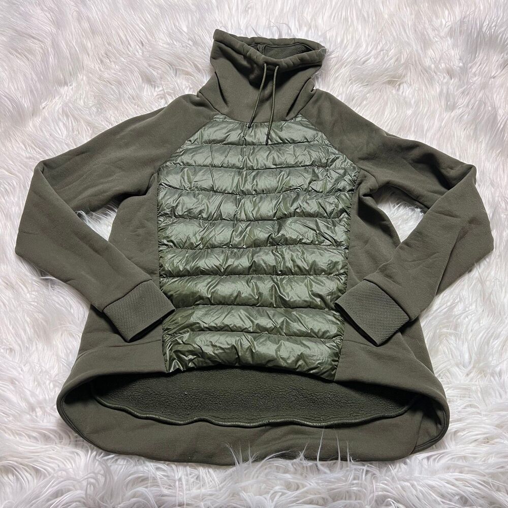 Holden outerwear army green down front hybrid hoodie